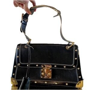 Louis Vuitton Suhali Talantueux Black Gold Corners  Accents Shoulder Bag Purse